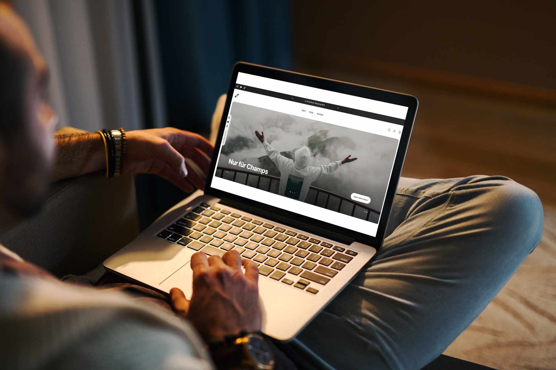 Daily Champ Online Shop Startseite Laptop Ansicht