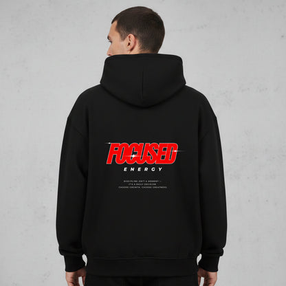 Focused Oversized Zipper Hoodie