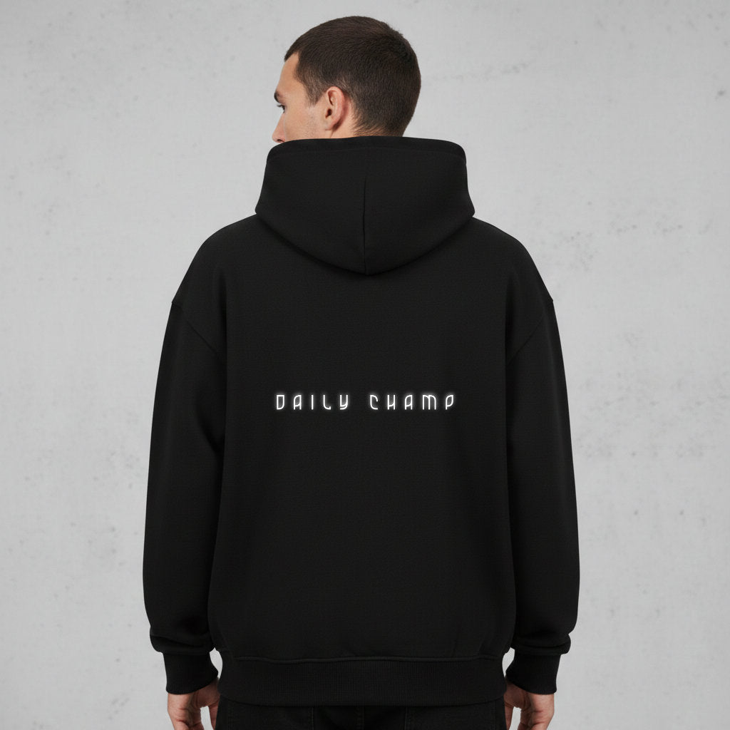 Daily Champ Oversized Zipper Hoodie