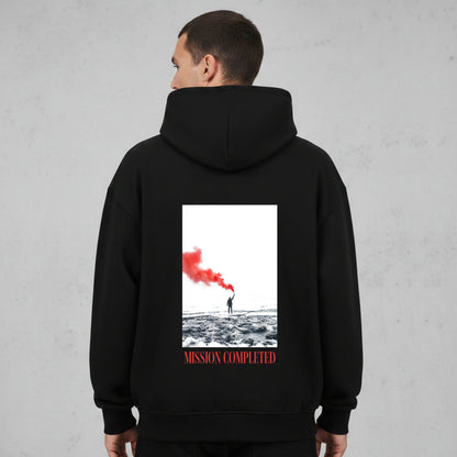 Mission Completed Oversized Zipper Hoodie